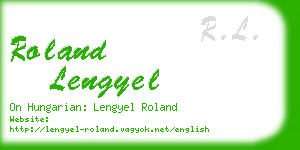 roland lengyel business card